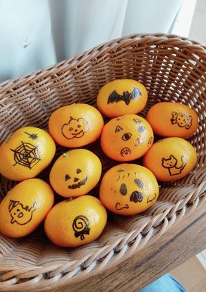 我が家のお弁当☆ハロウィン仕様のミカン♪-レシピのメイン写真