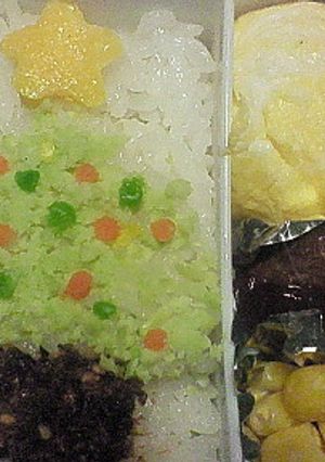 キャラ弁に☆クリスマスツリー-レシピのメイン写真