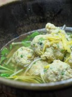 柚子入り、鶏つくねのスープ-レシピのメイン写真