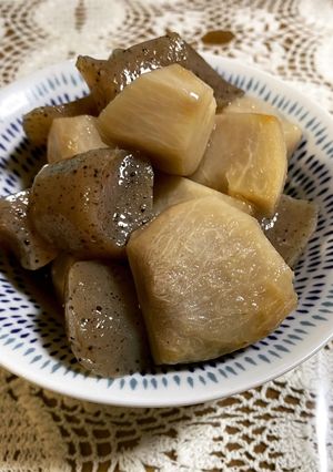 簡単！美味い！里芋とこんにゃくの煮物-レシピのメイン写真