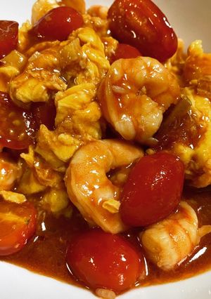 簡単！美味しい！卵とトマトのエビチリ-レシピのメイン写真