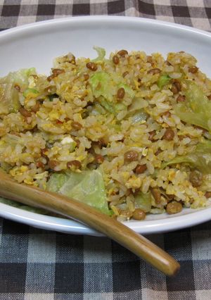 ピリ辛☆納豆レタス炒飯-レシピのメイン写真