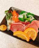 厚切りハムのおつまみサラダ♪塩麹ドレ