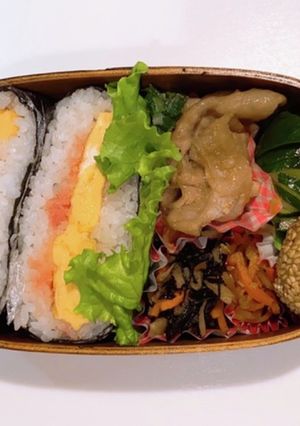 明太子おにぎらず弁当-レシピのメイン写真