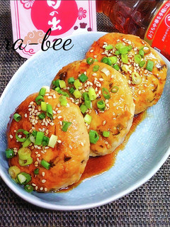 ご飯が進む♪ふんわりお豆腐高菜つくね-レシピのメイン写真