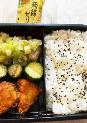 鯖の唐揚げと鶏肉ネギソース高校男子弁当-レシピのメイン写真