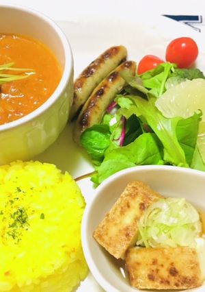 バターチキンカレープレートご飯・夕飯献立-レシピのメイン写真