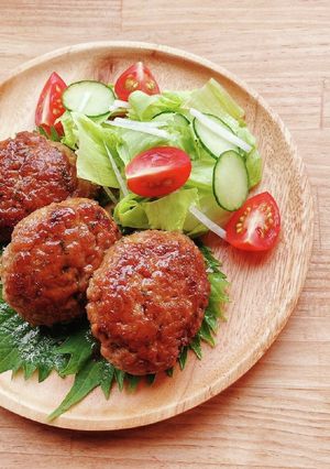 ふわふわ☆豆腐しそつくねハンバーグ-レシピのメイン写真