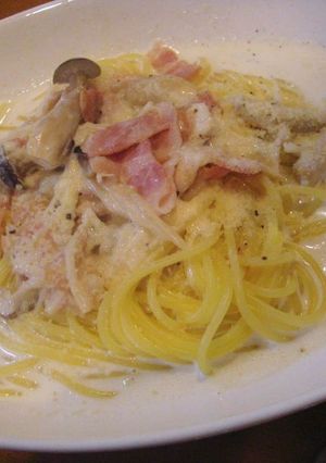 超簡単！きのことベーコンのクリームパスタ-レシピのメイン写真
