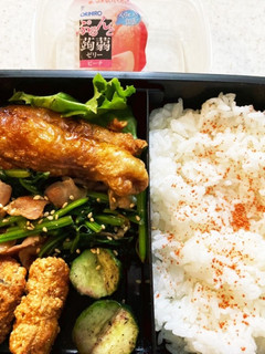 業務用スーパー鶏皮餃子高校男子弁当-レシピのメイン写真