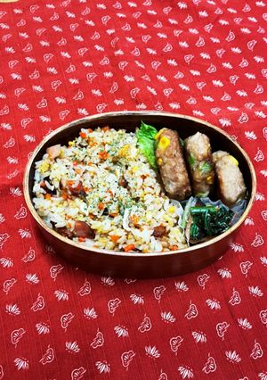 10/21チャーハンとつくね弁当-レシピのメイン写真