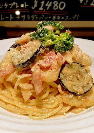 ベーコンと野菜のトマトクリームソース-レシピのメイン写真