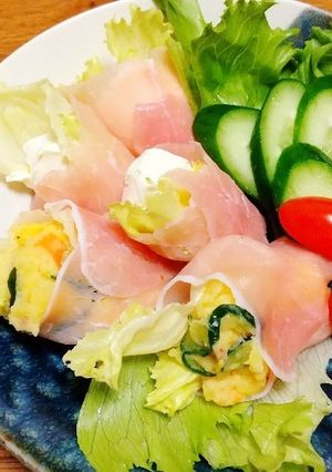 ポテサラとクリームチーズの生ハム巻♡-レシピのメイン写真