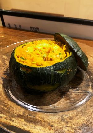 ハロウィン用かぼちゃの温サラダ-レシピのメイン写真