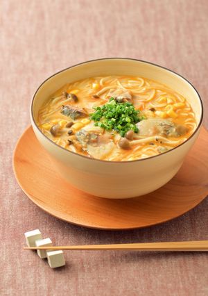 さば味噌カレー温麺（うーめん）-レシピのメイン写真