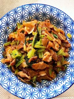 ☆豚ばらと大根菜(小松菜)の麻婆炒め☆-レシピのメイン写真