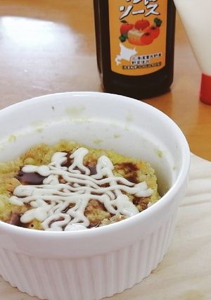 レンジで作るオートミール・お好み焼き-レシピのメイン写真