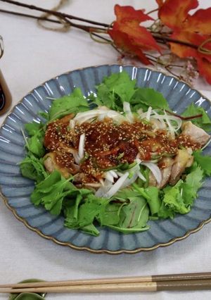 蒸し鶏の梅肉ソース-レシピのメイン写真