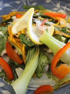 レンジで簡単♪白身魚の野菜蒸し-レシピのメイン写真