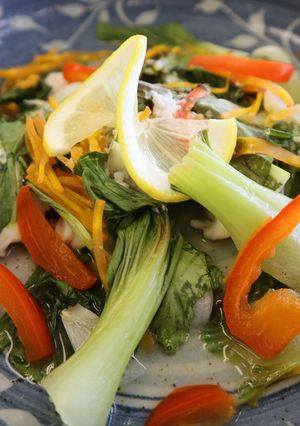 レンジで簡単♪白身魚の野菜蒸し-レシピのメイン写真