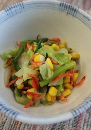 キャベツと春菊の和え物-レシピのメイン写真