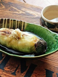 おうち居酒屋★焼き茄子の一本お浸し-レシピのメイン写真