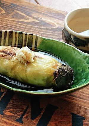 おうち居酒屋★焼き茄子の一本お浸し-レシピのメイン写真