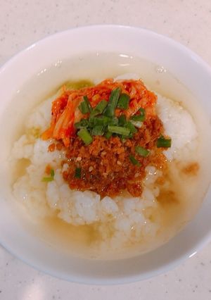 キムチと牛肉そぼろで、韓国風だし茶漬け-レシピのメイン写真