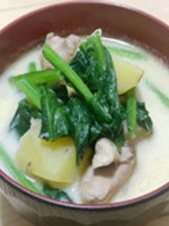 簡単豆乳味噌スープ-レシピのメイン写真