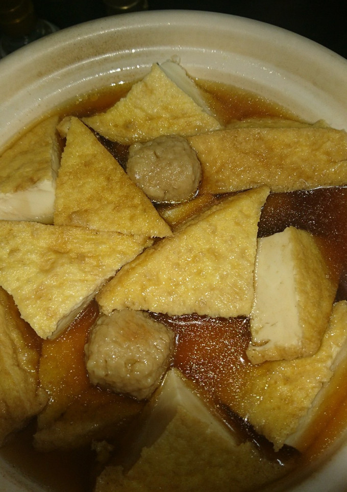 斬新！厚揚げと肉団子の煮物-レシピのメイン写真