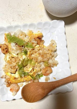 簡単!エビとレタスのチャーハン♪-レシピのメイン写真