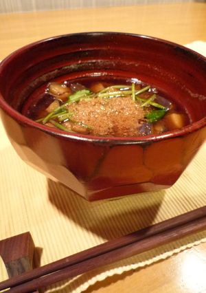 焼きナスのごま入りみそ汁-レシピのメイン写真