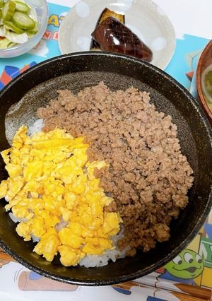 我が家のそぼろ丼-レシピのメイン写真