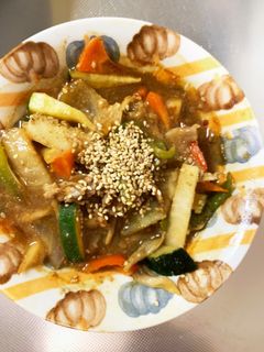 スタミナダレ炒め味豚こま大根青椒肉絲風-レシピのメイン写真