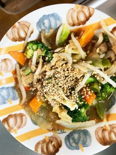 レンジもやしブロッコリー生姜焼味野菜炒め-レシピのメイン写真