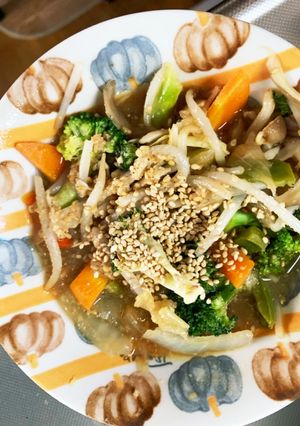 レンジもやしブロッコリー生姜焼味野菜炒め-レシピのメイン写真