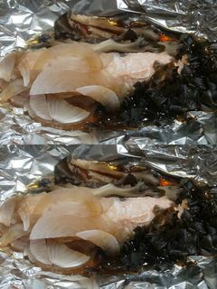 天然マイタケと秋鮭のホイル焼き-レシピのメイン写真