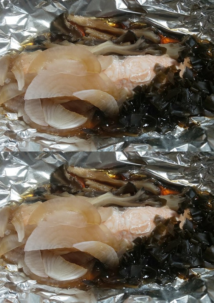 天然マイタケと秋鮭のホイル焼き-レシピのメイン写真