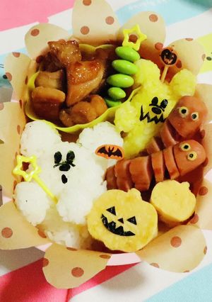 ハロウィン★ミッキーおばけキャラ弁-レシピのメイン写真