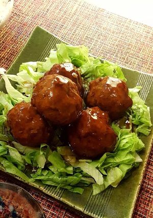 黒酢餡の肉団子。(o^^o)♪-レシピのメイン写真