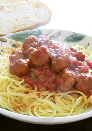 トマトソースのミートボール・パスタ欧州風-レシピのメイン写真