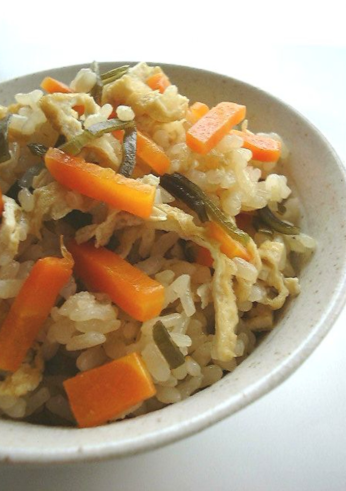 油揚げと昆布がイイ仕事してる✿人参ご飯✿-レシピのメイン写真