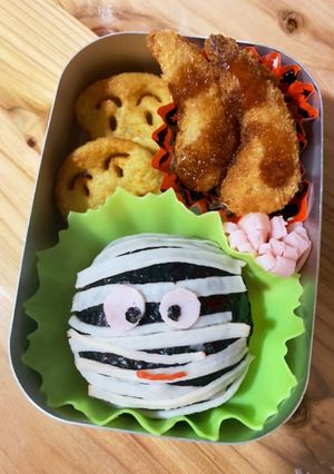 ハロウィン弁当！ミイラ男-レシピのメイン写真