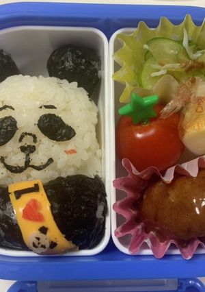パンダ先輩　キャラ弁　呪術-レシピのメイン写真