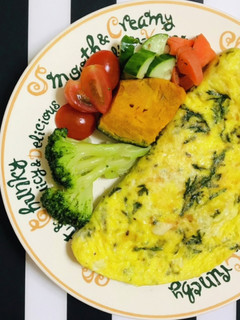 春菊のオムレツ チーズ入り 卵焼き-レシピのメイン写真