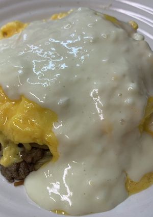 ダブルソースでオムレツパスタ-レシピのメイン写真