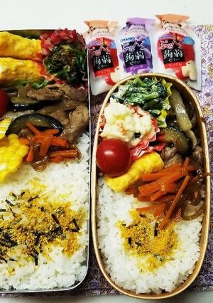 豚肉ナス生姜焼き弁当(10.22)-レシピのメイン写真