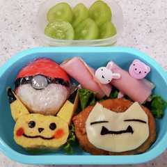 รูปของ ピカチュウ卵焼き カビゴンハンバーグ