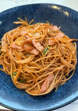 ワンパンでちょっと大人のナポリタン-レシピのメイン写真