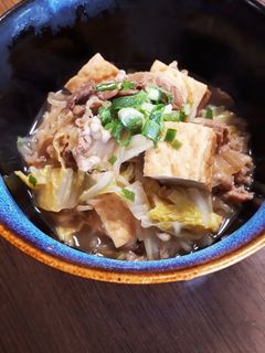 牛丼で簡単白菜すき煮-レシピのメイン写真